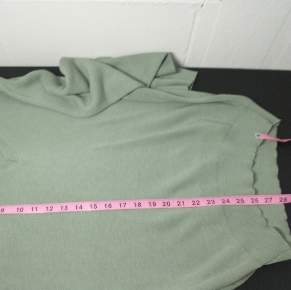 NWT Jantzen Made In USA Acrylic Green V Neck Sweater, tall size L men's - Picture 6 of 7
